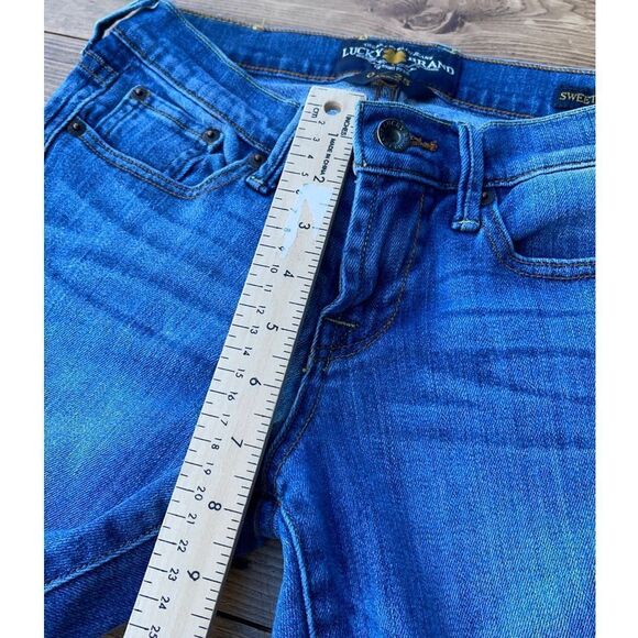 lucky Brand Sweet’n Straight Jeans Women’s sz 0/25 low rise stretch y2k retro - Picture 6 of 12